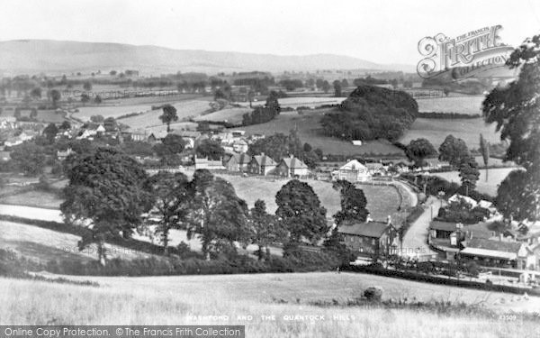 Photo of Washford, And The Quantock Hills c.1955