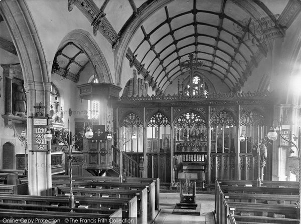 Photo of Watchet, St Decuman's Church Interior 1927