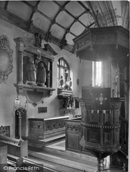 St Decuman's Church Interior 1927, Watchet