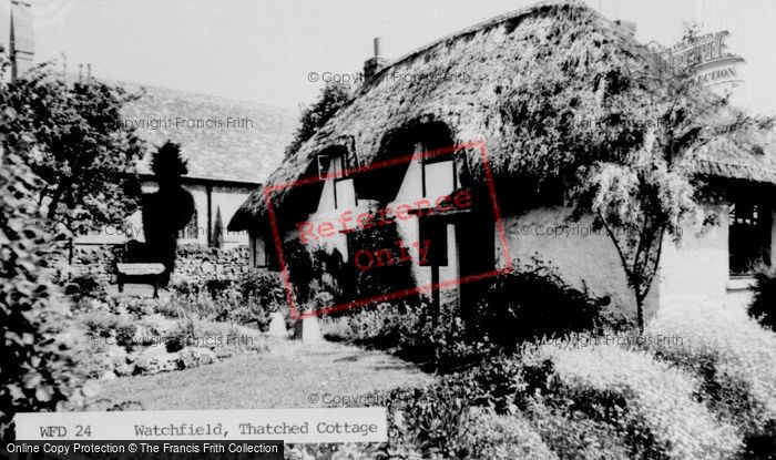 Photo of Watchfield, Thatched Cottage c.1960