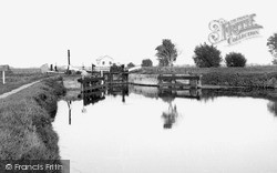 Bottisham Locks, The River Cam c.1955, Waterbeach