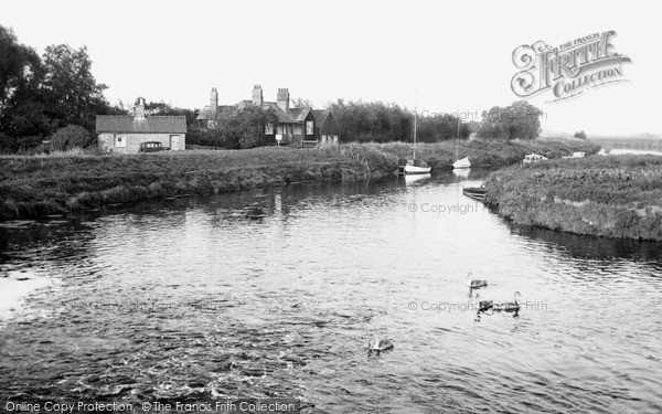 Photo of Waterbeach, The River Cam From The Weir c.1955