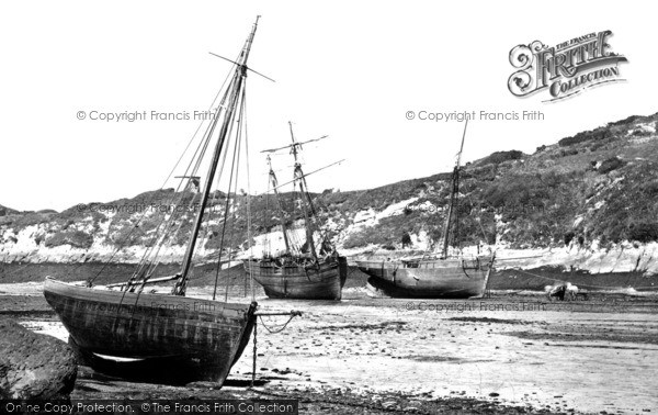 Photo of Watermouth, Vessels At Low Tide c.1871