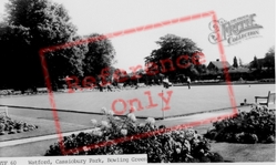 Cassiobury Park, The Bowling Green c.1960, Watford