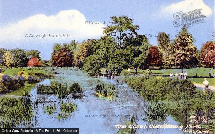 Photo of Watford, The Canal, Cassiobury Park c.1960
