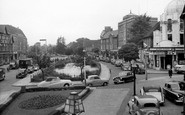 Watford, the Pond on the High Street c1955