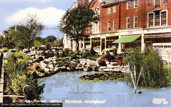 Photo of Watford, The Pond On The High Street c.1960