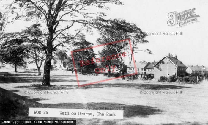 Photo of Wath Upon Dearne, The Park c.1960