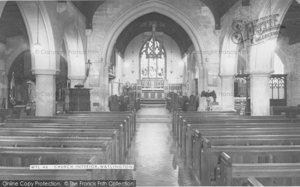 Photo of Watlington, Church Interior c.1965