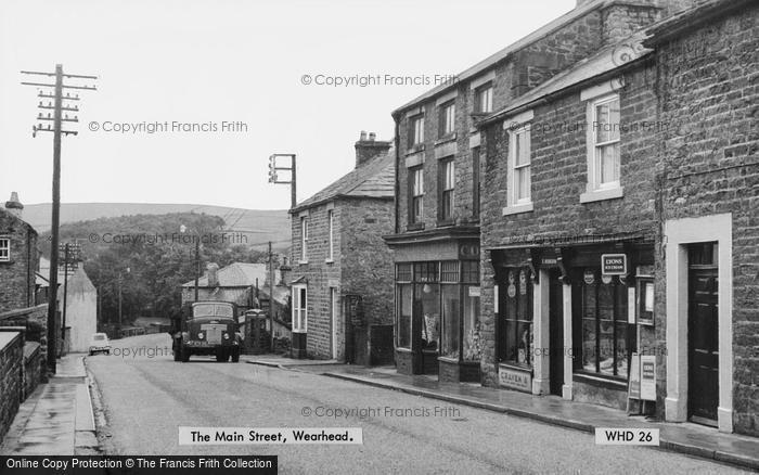 Photo of Wearhead, The Main Road c.1955