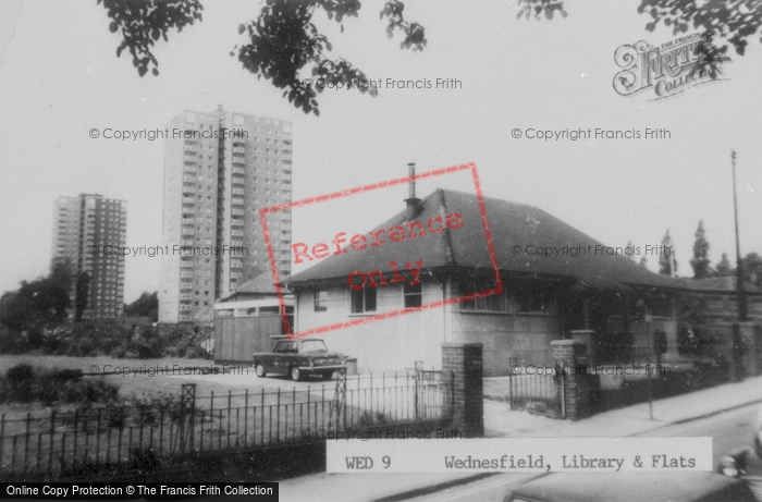 Photo of Wednesfield, Library And Flats c.1965