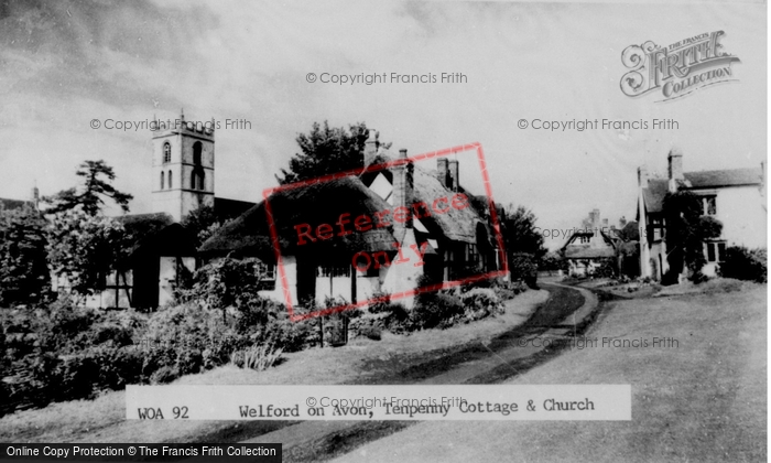 Photo of Welford On Avon, Tenpenny Cottage And Church c.1965