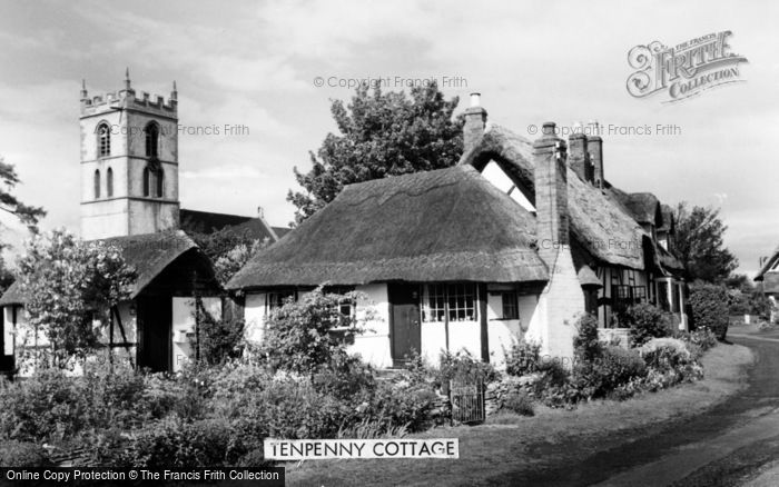 Photo of Welford On Avon, Tenpenny Cottage And St Peter's Church c.1960