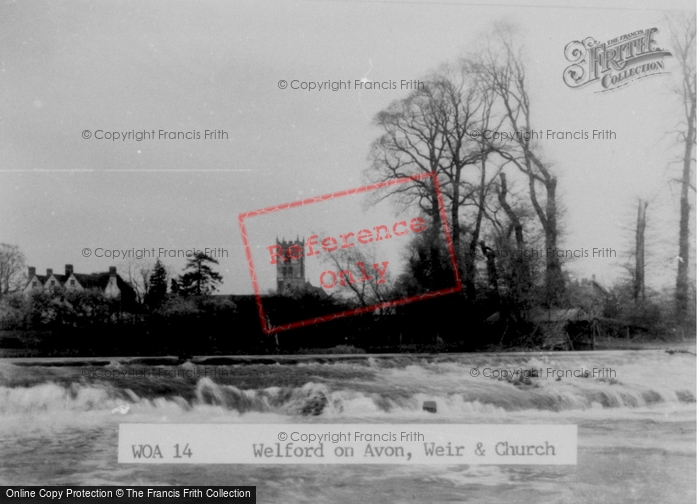 Photo of Welford On Avon, Weir And Church c.1955