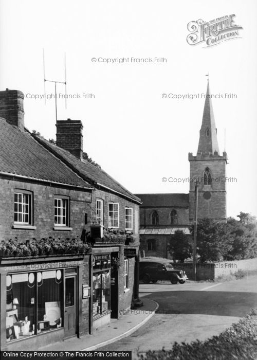 Photo of Wellingore, Cliff Pharmacy And All Saints Church c.1960