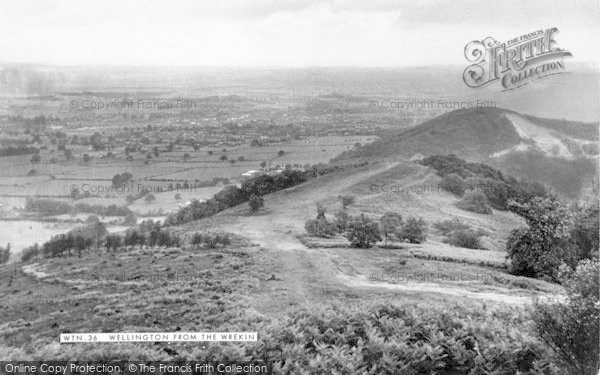 Photo of Wellington, From The Wrekin c.1955