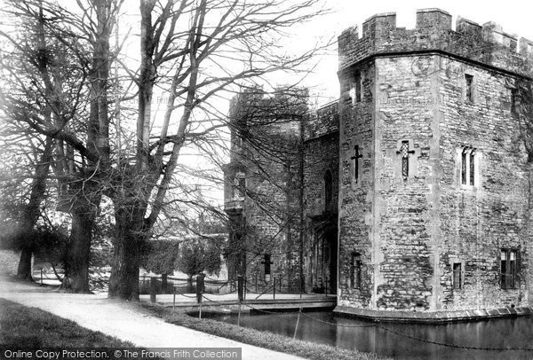 Photo of Wells, Bishop's Palace From The Moat 1890
