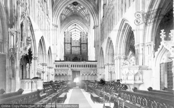 Photo of Wells, Cathedral, Choir Looking West c.1900