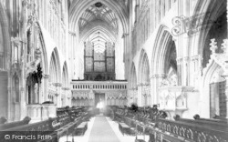 Cathedral, Choir Looking West c.1900, Wells