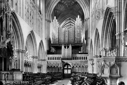 Cathedral, Choir West 1923, Wells