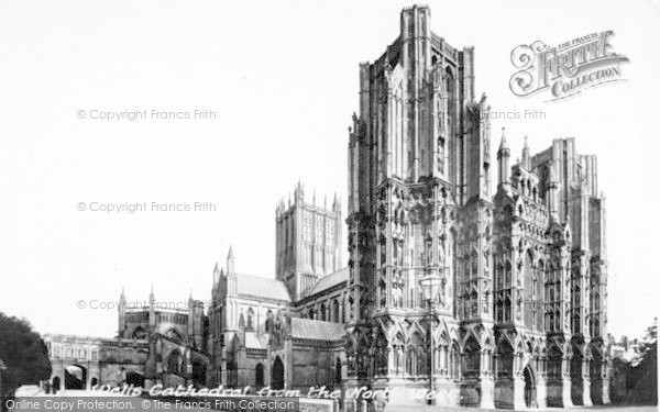 Photo of Wells, Cathedral From The North West c.1900