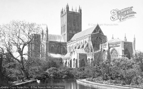 Photo of Wells, Cathedral From The Palace Gardens c.1900