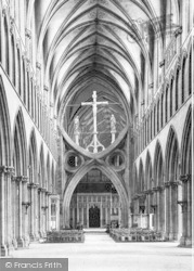Cathedral, Nave East c.1900, Wells