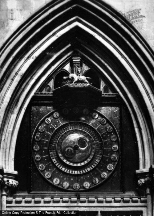 Photo of Wells, Cathedral, The Clock c.1920