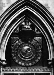 Cathedral, The Clock c.1920, Wells