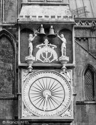 Cathedral, The Clock c.1950, Wells