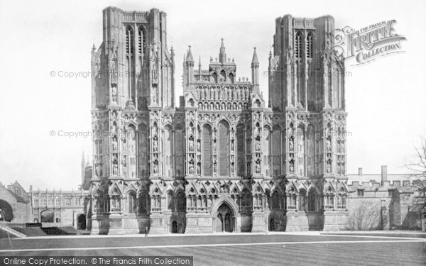 Photo of Wells, Cathedral, West Front 1890