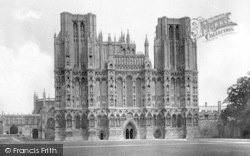 Cathedral, West Front 1923, Wells