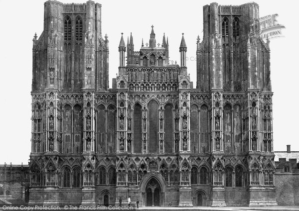 Photo of Wells, Cathedral, West Front c.1874