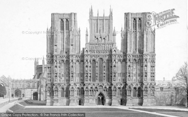 Photo of Wells, Cathedral, West Front c.1900