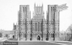 Cathedral, West Front c.1900, Wells