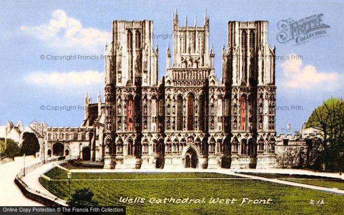 Photo of Wells, Cathedral, West Front c.1900