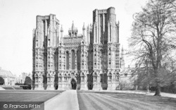 Cathedral, West Front c.1910, Wells