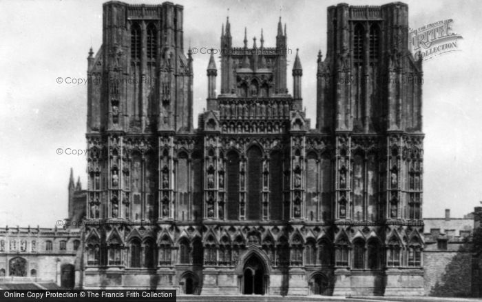 Photo of Wells, Cathedral, West Front c.1920