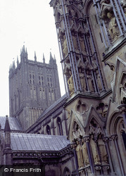 Cathedral, West Front Detail c.1985, Wells