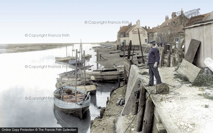 Photo of Wells Next The Sea, Whelk Boats At The Quay 1929