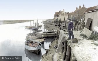 Wells-next-the-Sea, Whelk Boats at the Quay 1929