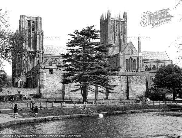 Photo of Wells, The Cathedral And Moat 1955