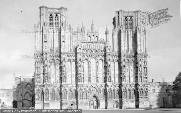 Photo of Wells, The Cathedral, West Front c.1945