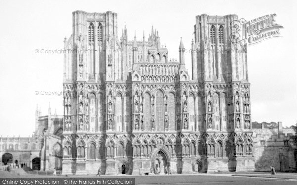 Photo of Wells, The Cathedral, West Front c.1950