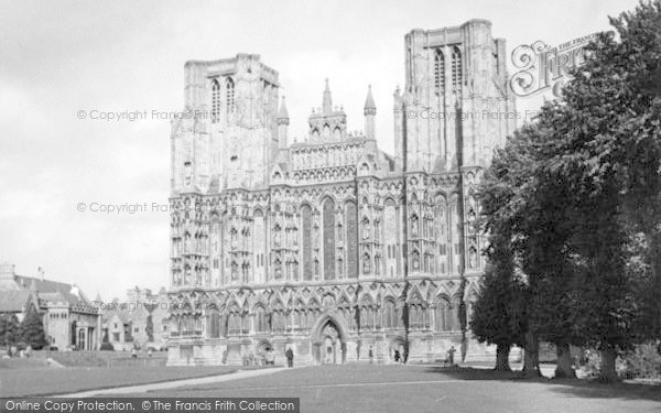 Photo of Wells, The Cathedral, West Front c.1950