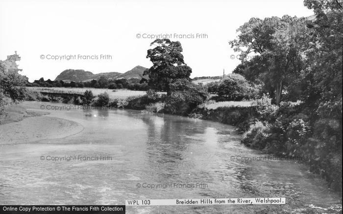 Photo of Welshpool, Breidden Hills From The River c.1960