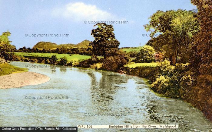 Photo of Welshpool, Breidden Hills From The River c.1960