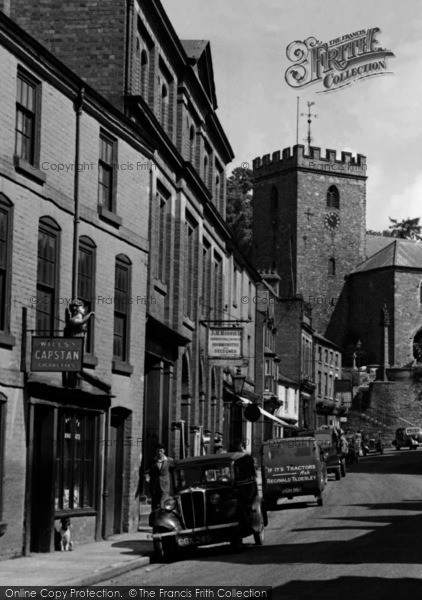 Photo of Welshpool, Church Street Businesses c.1955
