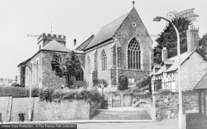 Photo of Welshpool, St Mary's Church And Grace Evans Cottage c.1960
