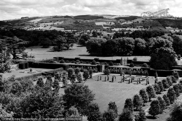 Photo of Welshpool, View Showing Powis Castle Gardens c.1960